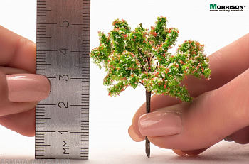 011dcv006 Розовое цветущее дерево для макета. Высота 5 см.