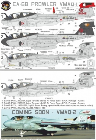 UR72123 Декали для EA-6B Prowler VMAQ-1