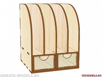 Mini-0010-39 Mini модуль-органайзер для литников с ящиками