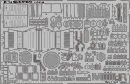 48755	Фототравление MiG-23M/ML/MF exterior для модели Trumpeter