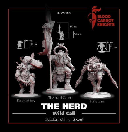 BCK-WG-019 Стадо | Игровая миниатюра 32 мм Blood Carrot Knights