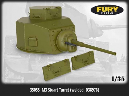 35055FURY M3 Stuart Turret (welded, D38976)