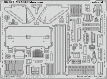 36301ED  M4A3E8 Sherman 1/35