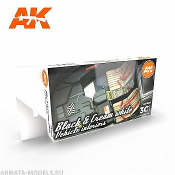 AK11683 Набор красок BLACK INTERIOR AND CREAM WHITE