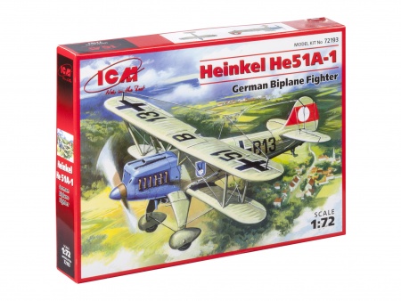 72193 Хейнкель Не-51 А-1, германский истребитель-биплан ICM 72193 Хейнкель Не-51 А-1, германский истребитель-биплан ICM