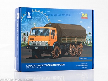 1477AVD Сборная модель КАМАЗ-4310 бортовой (с тентом)