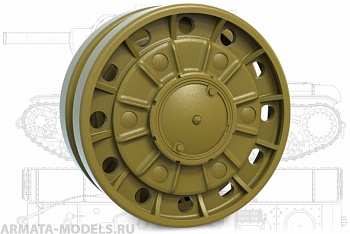 35222MIN КВ-1, КВ-1Э, КВ-6 Опорный каток усиленный с ребрами жесткости (Обр. 41г) 35222MIN КВ-1, КВ-1Э, КВ-6 Опорный каток усиленный с ребрами жесткости (Обр. 41г)