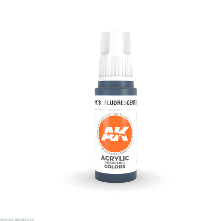 AK11178 Краска акриловая Fluorescent Blue 17ml