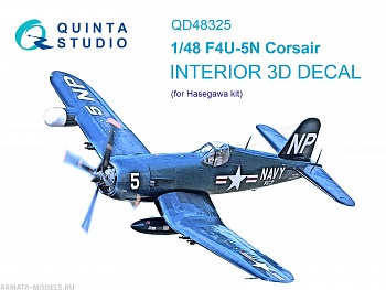 QD48325 3D Декаль интерьера кабины F4U-5N (Hasegawa)