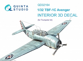 QD32164 3D Декаль интерьера кабины TBF-1C Avenger (Trumpeter)