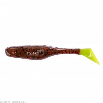 Виброхвост Vigor 3,75"/9.5 см Rusty Gold & Lime 7шт. (HS-6-017) Helios