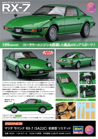 21143-Автомобиль MAZDA SAVANNA RX-7(SA22C) Hasegawa