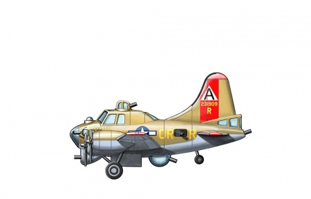 mPLANE-001 B-17G FLYING FORTRESS BOMBER Meng