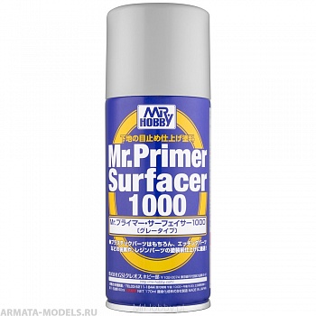 B-524  краска грунтовка в металлических баллончиках т.м. MR.HOBBY Mr.Primer Surfacer 1000 180мл.