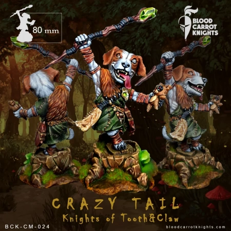 BCK-CM-024 Хвост | Коллекционная миниатюра 70 мм (Crazy Tail) Blood Carrot Knights