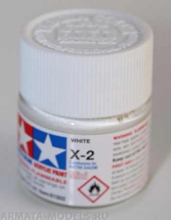 81502T X-2 White (белая) краска акрил 10мл.