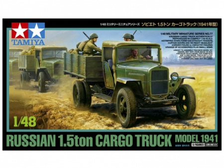 32577T Советский полуторатонный грузовик с фигурой водителя и четырьмя бойцами. Tamiya