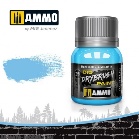 AMIG0614 Ammo Mig Краска акриловая DRYBRUSH  MEDIUM BLUE