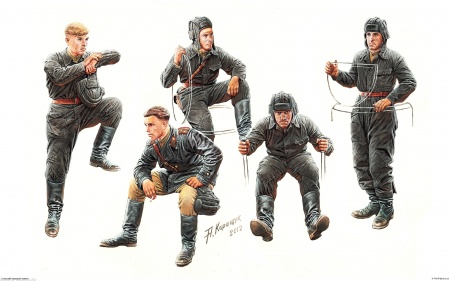 MB3568 Фигурки Советский танковый экипаж (1943-45г) Master Box (MB)