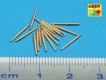ABR-1:350-L-33  Дополнения для  Set of 16 pcs 102 mm type BL Mk.IX barrels for Royal Navy ships для  1/350 ABR-1:350-L-33  Дополнения для  Set of 16 pcs 102 mm type BL Mk.IX barrels for Royal Navy ships для  1/350