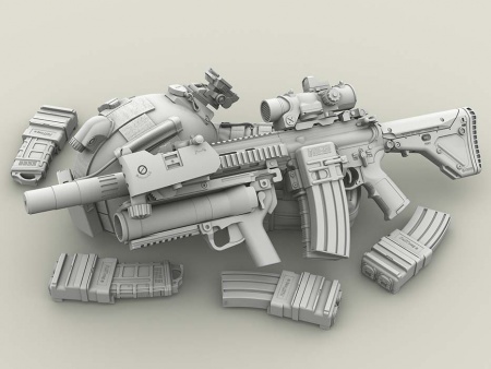 LF3D027 HK416*XM320 set (3ea)