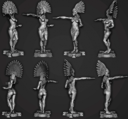 CHM-120.003. Миры Фэнтези: Жрица. 120 мм. Материал - смола. Chronos Miniatures