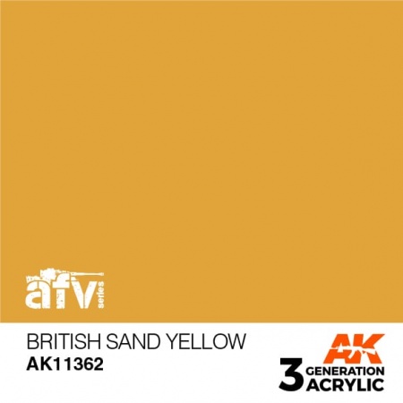 AK11362 Краска акриловая 3Gen British Sand Yellow