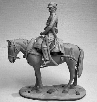 CHM-54361. Вожатый зарядного ящика конно-артиллерийских рот Донского Казачьего Войска. Россия, 1808-16 гг. 54 мм. Материал - смола.