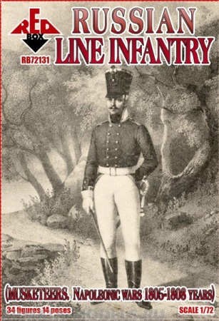 RB72131 Nap. Russian Line Infantry (Musketeers) 1805-1808 Red Box