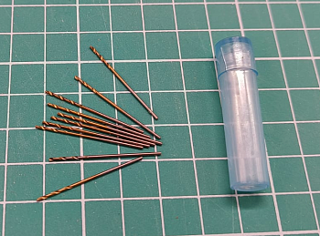 42565J Мини-сверло, HSS 6542 (M2), титановое покрытие, d 0,8 мм, 10 шт.