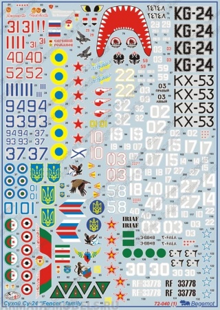 72040 Декаль Сухой Су-24 family