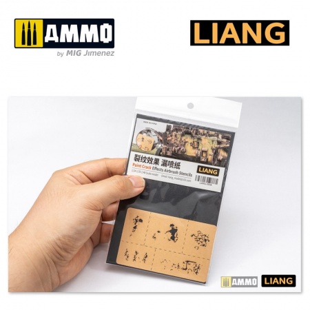 LIANG-0008 Набор трафаретов Paint Crack Effects Airbrush Stencils