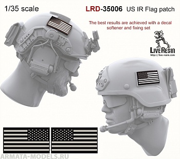 LRD35006 US IR Flag patch decals