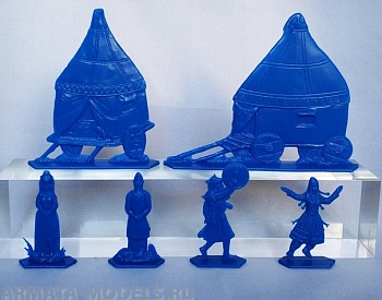 WAB008Blue Набор фигур Половецкий стан (синий) WAB008Blue Набор фигур Половецкий стан (синий)