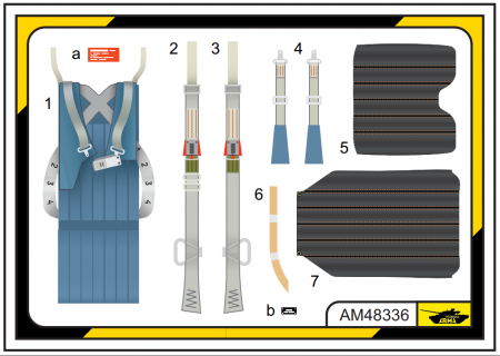 AM48336 3D обшивка кресла с ремнями КА-50