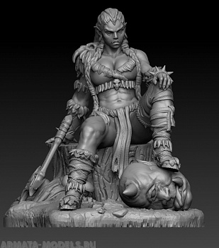 CHM-54148 Миры Фэнтези: Орчиха. 54 мм. Материал смола