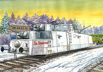 UMmt677 Мотоброневагон МБВ-2 с танковыми пушками Ф-34