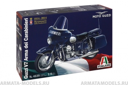 4639ИТ МОТОЦИКЛ MOTO GUZZI V7 ПОЛИЦИЯ (200 лет юбилей) Italeri