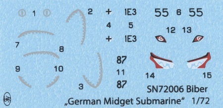 SN72006 Biber German Midget Submarine Special Hobby