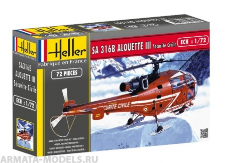 80289HL Вертолет  Алуэтт III (1:72) Heller