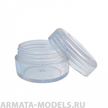 Ф10311IRP Банка прозрачная круглая с крышкой, 3мл