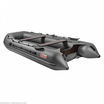 Лодка Алтай А380 серый, надувное дно Тонар