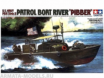 35150T Американский водометный патрульный катер PBR31MkII PIBBER с 4 фигурами и подставкой
