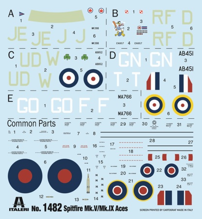 1482ИТ SPITFIRE Mk. V-Mk. IX АСЫ 