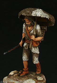 CHM-54088(M). Робинзон Крузо: Следы на песке, 1659-87 гг. 54 мм. Материал - белый металл.