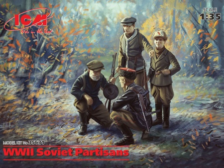 Набор фигурок 35631 Фигуры Советские партизаны (2МВ, 4 фигуры) ICM Набор фигурок 35631 Фигуры Советские партизаны (2МВ, 4 фигуры) ICM