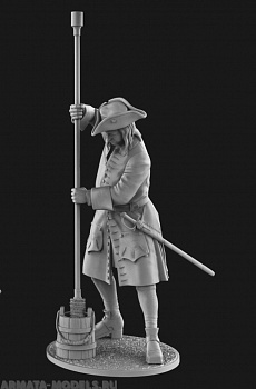 CHM-54298(М).  Шведский артиллерист, начало 18 века. Материал - смола.