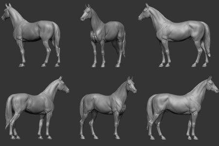 CHM-54138(Z). Животные: Лошадь №3. 54 мм. Материал - смола. Chronos Miniatures