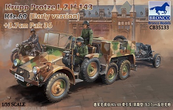 CB35133 Krupp Protze Kfz.69 L 2 H 143 with 3.7cm Pak 36  (Early version) CB35133 Krupp Protze Kfz.69 L 2 H 143 with 3.7cm Pak 36  (Early version)