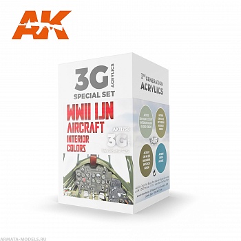 AK11738 Набор красок WWII IJN Aircraft Interior Colors SET 3G